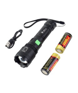 Фонарь ручной RealArm 26650 M28-P50, 2 батареи
