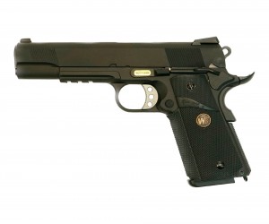 Страйкбольный пистолет WE Colt M1911A1 M.E.U. Rail Black (WE-E008B-BK)