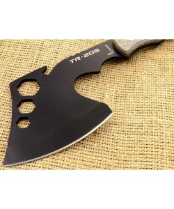 Топор туристический «Рубака» TR-205, дерев. рукоять (стропорез, чехол) черный