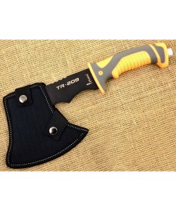 Топор туристический «Рубака» TR-209 (стропорез, чехол) черный