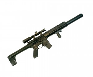 |Б/у| Пневматическая винтовка Sig Sauer MCX Scoped BLK-S (прицел 1-4x24) (№ MCX-177-BLK-S-62-ком)