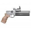 Пневматический пистолет Ataman AP16 Compact 411 (орех, PCP) Silver 4,5 мм - фото № 5