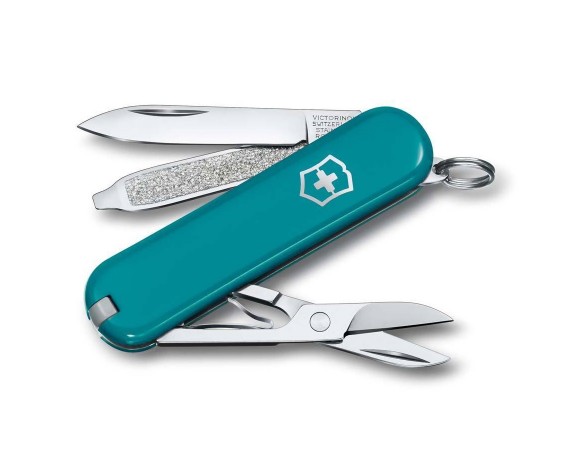 Нож-брелок Victorinox Classic SD Colors 0.6223.23G Mountain Lake (58 мм, бирюзовый)