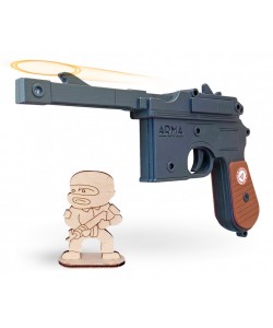 Резинкострел ARMA макет пистолета Mauser C96 (черный)