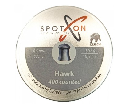 Пули для пневматики SPOTON Hawk 4,5 мм, 0,67 г (400 штук)