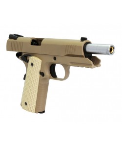 Страйкбольный пистолет WE Colt M1911A1 Kimber Rail Tan (WE-E010-TN)