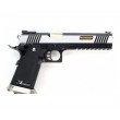 Страйкбольный пистолет WE Colt M1911 Hi-Capa 6, компенсатор, черная рамка, серебр. затвор - фото № 2