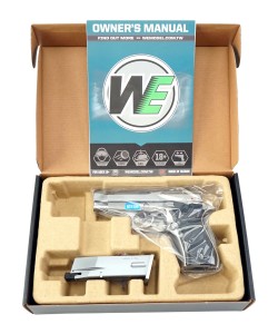 Страйкбольный пистолет WE Beretta M84 GBB Silver (WE-M013-SV)
