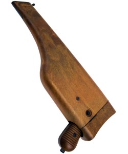 Страйкбольный пистолет WE Mauser 712 Silver, кобура-приклад, короткий магазин