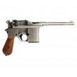 Страйкбольный пистолет WE Mauser 712 Silver, кобура-приклад, короткий магазин - фото № 2