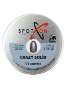 Пули для пневматики SPOTON Crazy Solid 5,5 мм, 1,42 г (175 штук)