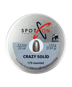 Пули для пневматики SPOTON Crazy Solid 5,5 мм, 1,42 г (175 штук)