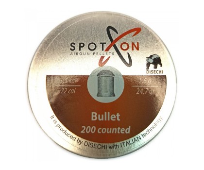 Пули для пневматики SPOTON Bullet 5,5 мм, 1,6 г (200 штук)
