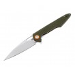 Нож складной Artisan Cutlery Archaeo 9,8 см, сталь D2, рукоять G10 Green - фото № 1