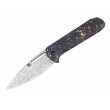 Нож складной Artisan Cutlery Arion 9,7 см, дамаск, рукоять Carbon/Cu - фото № 1