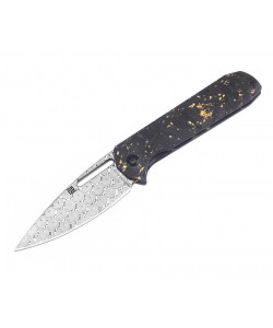 Нож складной Artisan Cutlery Arion 9,7 см, дамаск, рукоять Carbon/Cu