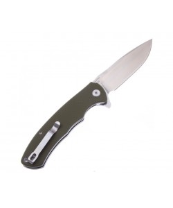 Нож складной CJRB Cutlery Taiga 9,1 см, сталь D2, рукоять G10 Green