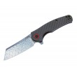 Нож складной CJRB Cutlery Crag 8,7 см, сталь Дамаск, рукоять Carbon - фото № 1