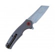 Нож складной CJRB Cutlery Crag 8,7 см, сталь Дамаск, рукоять Carbon - фото № 4