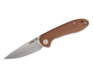Нож складной CJRB Cutlery Feldspar 9 см, сталь D2, рукоять G10 Brown