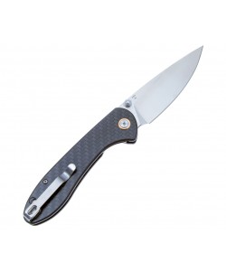 Нож складной CJRB Cutlery Feldspar 9 см, сталь D2, рукоять карбон Black