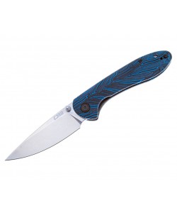 Нож складной CJRB Cutlery Feldspar 9 см, сталь AR-RPM9, рукоять G10 Black/Blue