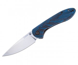 Нож складной CJRB Cutlery Feldspar 9 см, сталь AR-RPM9, рукоять G10 Black/Blue