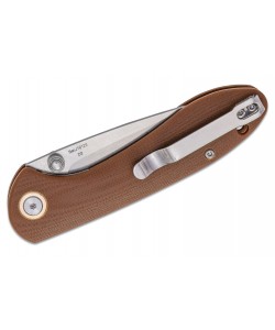 Нож складной CJRB Cutlery Feldspar Small 7,6 см, сталь D2, рукоять G10 Brown