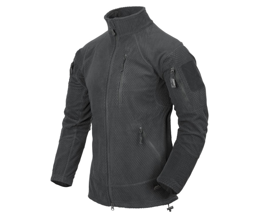 Флисовая кофта Helikon-Tex ALPHA Tactical - Grid Fleece (Shadow Grey)