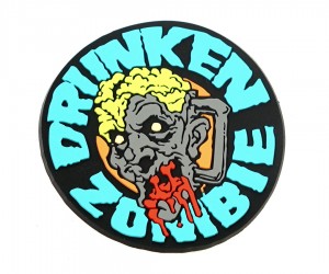 Шеврон EmersonGear ”Zombie Drunken” Patch, PVC на велкро (Blue)