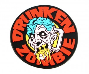 Шеврон EmersonGear ”Zombie Drunken” Patch, PVC на велкро (Red)