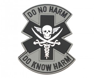 Шеврон EmersonGear PVC ”Do no harm” Patch-1 (Grey)