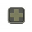 Шеврон EmersonGear Medic Square 1” PVC Patch-2 (Olive/Grey) - фото № 1