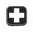 Шеврон EmersonGear Medic Square 1” PVC Patch-4 (White/Black) - фото № 1