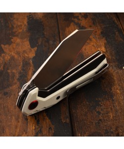 Нож складной CJRB Cutlery Tigris 8,9 см, сталь AR-RPM9, рукоять G10 White
