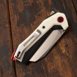 Нож складной CJRB Cutlery Tigris 8,9 см, сталь AR-RPM9, рукоять G10 White - фото № 6