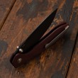 Нож складной CJRB Cutlery Scoria 8,8 см, сталь AR-RPM9, рукоять Micarta Burgundy - фото № 4