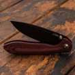 Нож складной CJRB Cutlery Scoria 8,8 см, сталь AR-RPM9, рукоять Micarta Burgundy - фото № 6