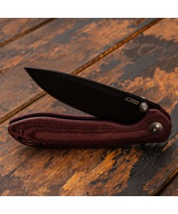 Нож складной CJRB Cutlery Scoria 8,8 см, сталь AR-RPM9, рукоять Micarta Burgundy