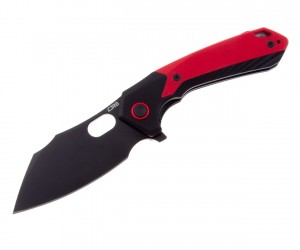 Нож складной CJRB Cutlery Caldera 8,9 см, сталь AR-RPM9, рукоять Black/Red G10