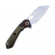 Нож складной CJRB Cutlery Caldera 8,9 см, сталь AR-RPM9, рукоять Black/Green G10 - фото № 2