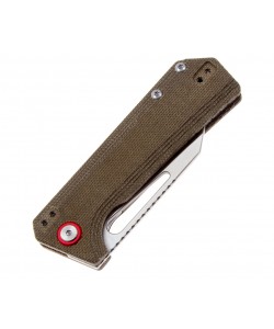 Нож складной CJRB Cutlery Ruffian 7,9 см, сталь AR-RPM9, рукоять Micarta Olive