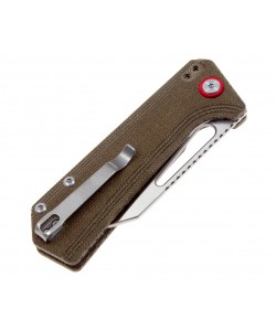 Нож складной CJRB Cutlery Ruffian 7,9 см, сталь AR-RPM9, рукоять Micarta Olive