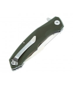 Нож складной Bestech Warwolf 8,9 см, сталь D2, рукоять G10 Green