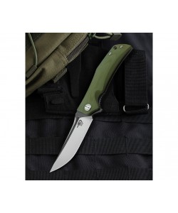 Нож складной Bestech Scimitar 8,9 см, сталь D2, рукоять G10 Green