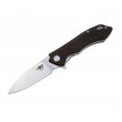 Нож складной Bestech Beluga 7,5 см, сталь D2, рукоять G10 Black - фото № 1