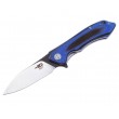 Нож складной Bestech Beluga 7,5 см, сталь D2, рукоять G10 Black/Blue - фото № 1