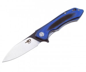 Нож складной Bestech Beluga 7,5 см, сталь D2, рукоять G10 Black/Blue