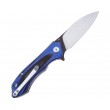 Нож складной Bestech Beluga 7,5 см, сталь D2, рукоять G10 Black/Blue - фото № 2
