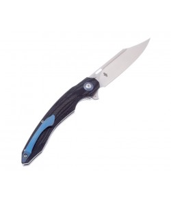 Нож складной Bestech Fanga 10,8 см, сталь D2, рукоять G10/Carbon Black
